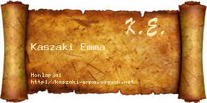 Kaszaki Emma névjegykártya